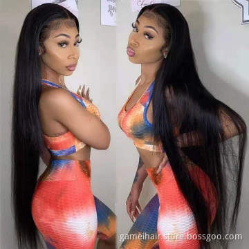 Transparent Lace Frontal Closure Wig Pure Handmade No Shedding Unprocessed Virgin Cuticle Aligned Wholesale Full Lace Front Wig